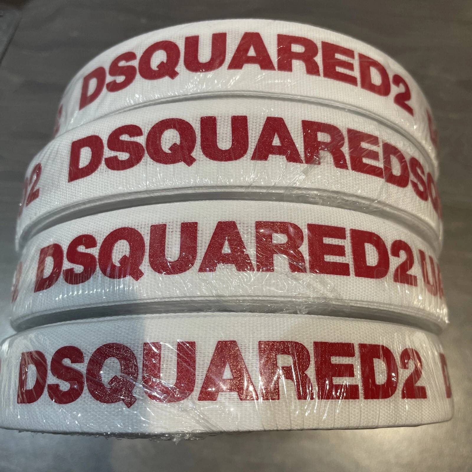 Dsquared2 Nastro bianco rosso 50 m