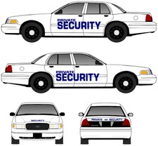 Reflective Security Company Patrol Car Vinyl Decals Stickers Logos Complete Set Reflective Security Company Patrol Car Vinyl Decals Stickers Logos Complete Set
