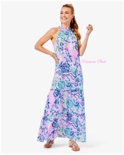 Lilly Pulitzer NWT Everly Maxi Dress Lilac Freesia Mermaid For You Size XL