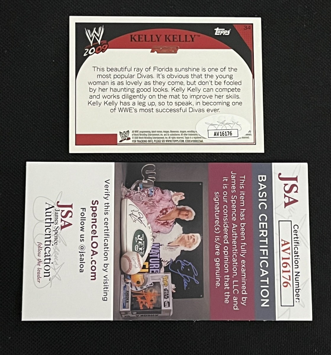 Kellyページ KELLY KELLY 2009 TOPPS WWE WRESTLING DIVA SIGNED AUTOGRAPHED CARD