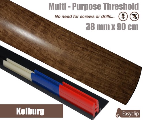 38mm x 90cm Multi Purpose Door/Floor Threshold Strip Adjustable Height&Pivot - Picture 28 of 41