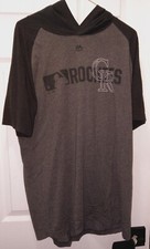 Very Rare Majestic PETER LAMBERT Colorado Rockies Team issued Hoodie Shirt MLB