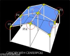 Canopy Fittings for 10'x20' or 20'x20' Canopy 3/4" Inch Greenhouse, Shade etc