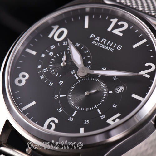 44mm Parnis Sapphire Japan Automatic Men Mechnical Watch Stainless Steel Band - Picture 3 of 7