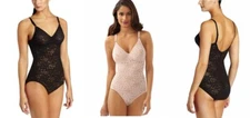 Bali Women's Firm Tummy-Control Lace N Smooth Body Shaper 34C  8L10