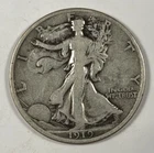 1919-D 50c. Walking Liberty Half. .50. Choice Very Good.