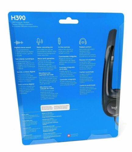 NIB Logitech H390 Over-Head Comfort USB Headset w/ Noise-Canceling Microphone - Bild 2 von 9