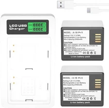 2-Pack Rechargeable Batteries & Dual Charger for Arlo Pro/Pro 2 | 7.2V 2440mAh