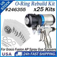 25 Kit Complete O-Ring Rebuild Kits 246355 For Graco Fusion Air Purge AP Spray