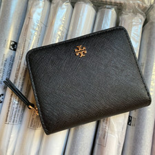 Tory Burch Emerson Mini Saffiano Leather Wallet Black 147606, 175