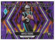 BRYCE YOUNG 2023 PANINI PHOENIX FIRE FORGED PURPLE PRIZM CARD #96/125!