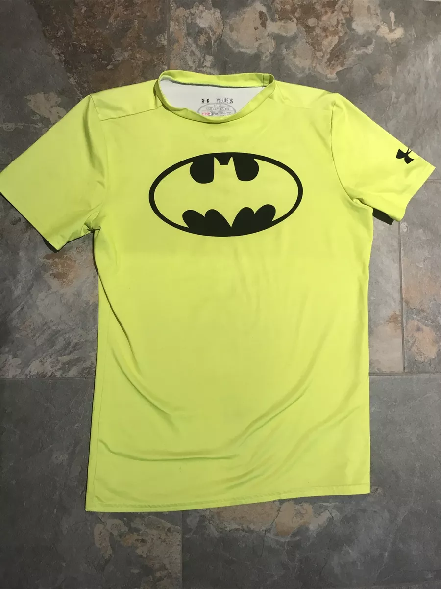 Under Batman Compression UA Alter Ego Neon Yellow Youth XL | eBay