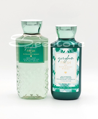 Bath & Body Works Gingham Fresh Shower Gel & Body Lotion Full Size