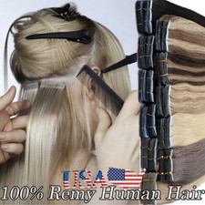 Invisible Tape in Human Hair Extensions Seamless Skin Weft Remy Russian Hair20pc