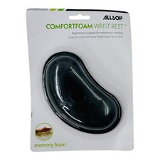 Allsop ComfortFoam Small Mouse Wrist Rest 5.25" W x 3" D x 1" H Black
