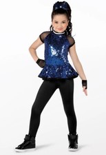 Weissman It  s Tricky Blue Peplum Hip Hop Dance Costume Style 12079 SC