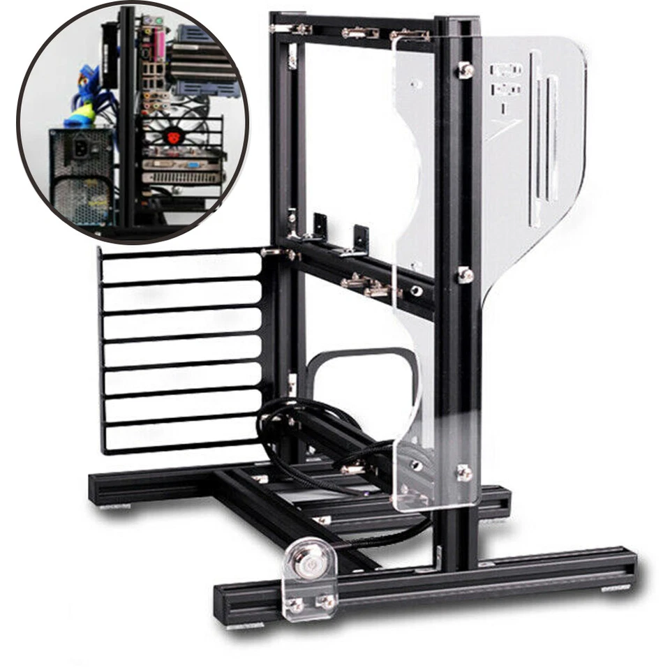 PC Frame Test Bench Open Air Case 300W Water Cooling Fan Chassic ITX ATX MATX - Image 4 of 4