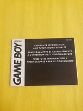 Game Boy Consumer Information And Precautions Booklet Fold Out DMG-USA-5