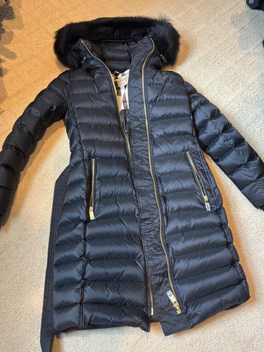 $1895Burberry Hooded Belted Puffer Jacket Coat Size Xs - Afbeelding 6 van 11