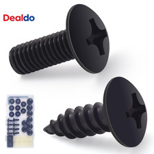 8 Sets Black License Plate Screws - Updated Rustproof Stainless Steel License Pl