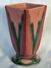 Roseville Pottery Futura Pattern Art Deco Vase Crisp Mold Unmarked
