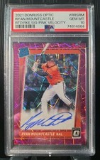 Ryan Mountcastle 2021 Donruss Optic Rated Rookie Pink Velocity Auto /75 - PSA 10
