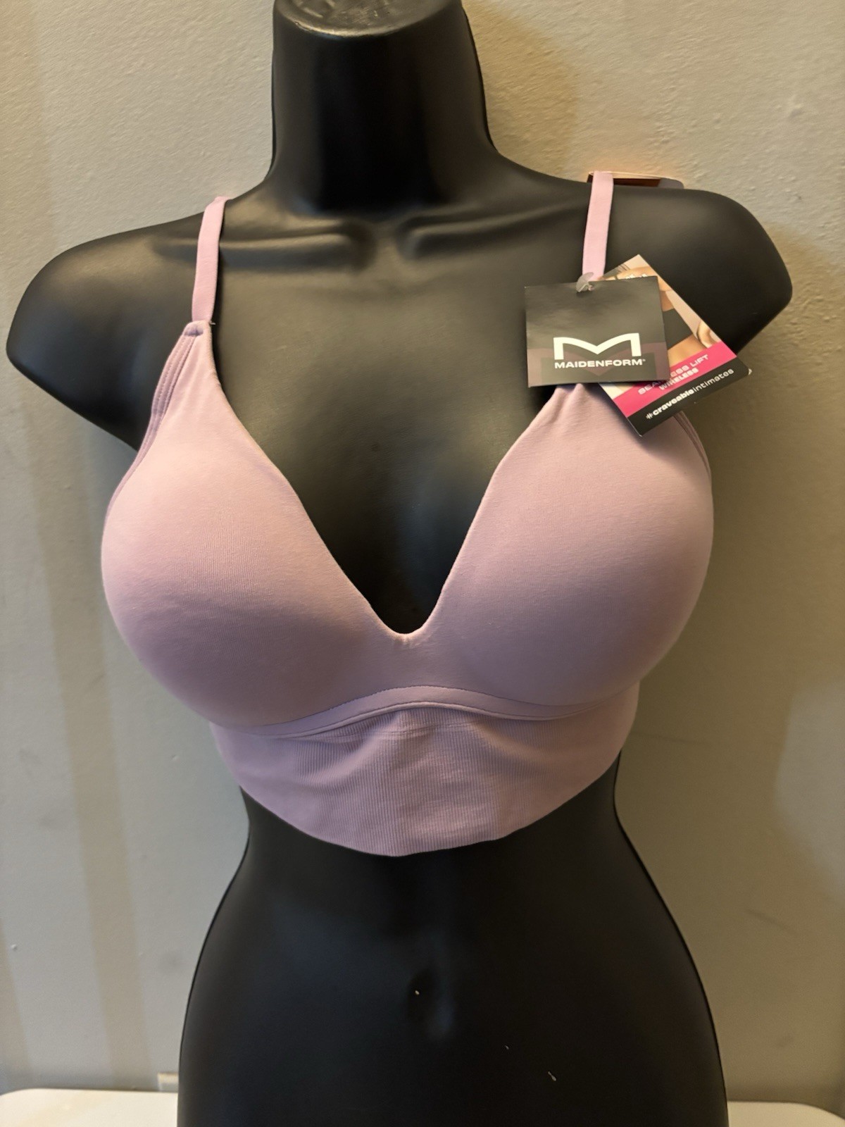 Maidenform Lavender Women's Wireless Longline Bralette