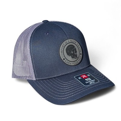 Custom Richardson 112 Earn Your Rest Navy Blue Hat Gym Fitness Engraved In USA