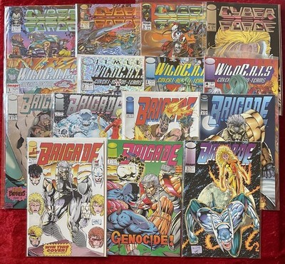 Image 15x US Comic Sammlung Cyberforce Brigade Wildcats Lee Silvestri Liefeld