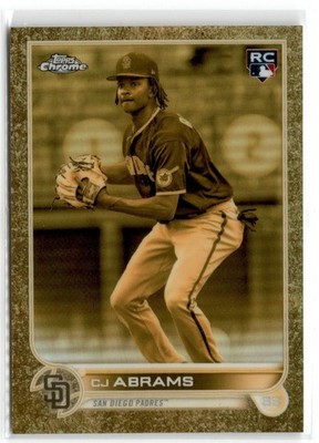 2022 TOPPS GILDED COLLECTION CAST IN GOLD CJ ABRAMS RC /199 PADRES #155