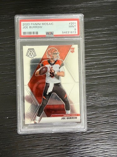 2020 Mosaic #201 Bengals Joe Burrow ROOKIE PSA 9