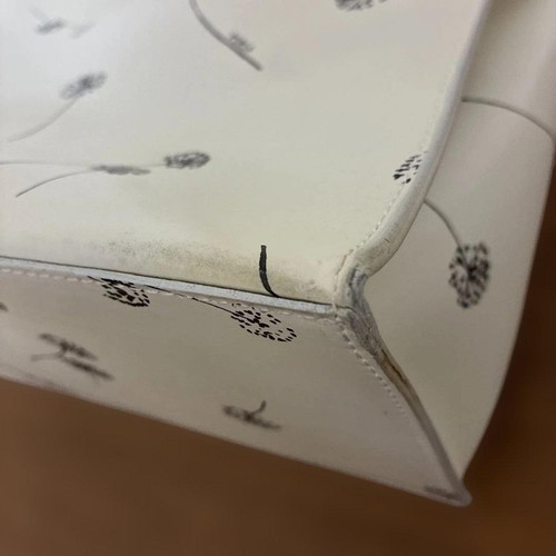 FURLA Leather Floral Tote Bag, White - Picture 7 of 8