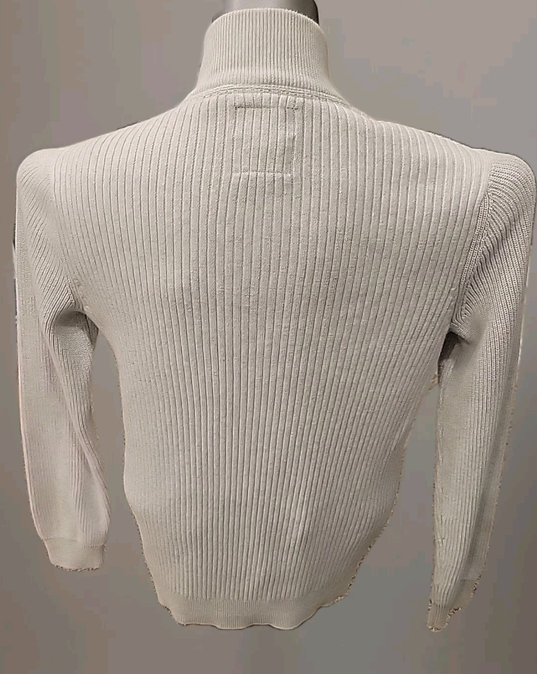 Express Large ½ Button Pullover Sweater In Light … - image 3