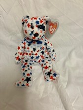 Ty Beanie Baby  Red,White  Blue Bear 8.5" New MWMT's