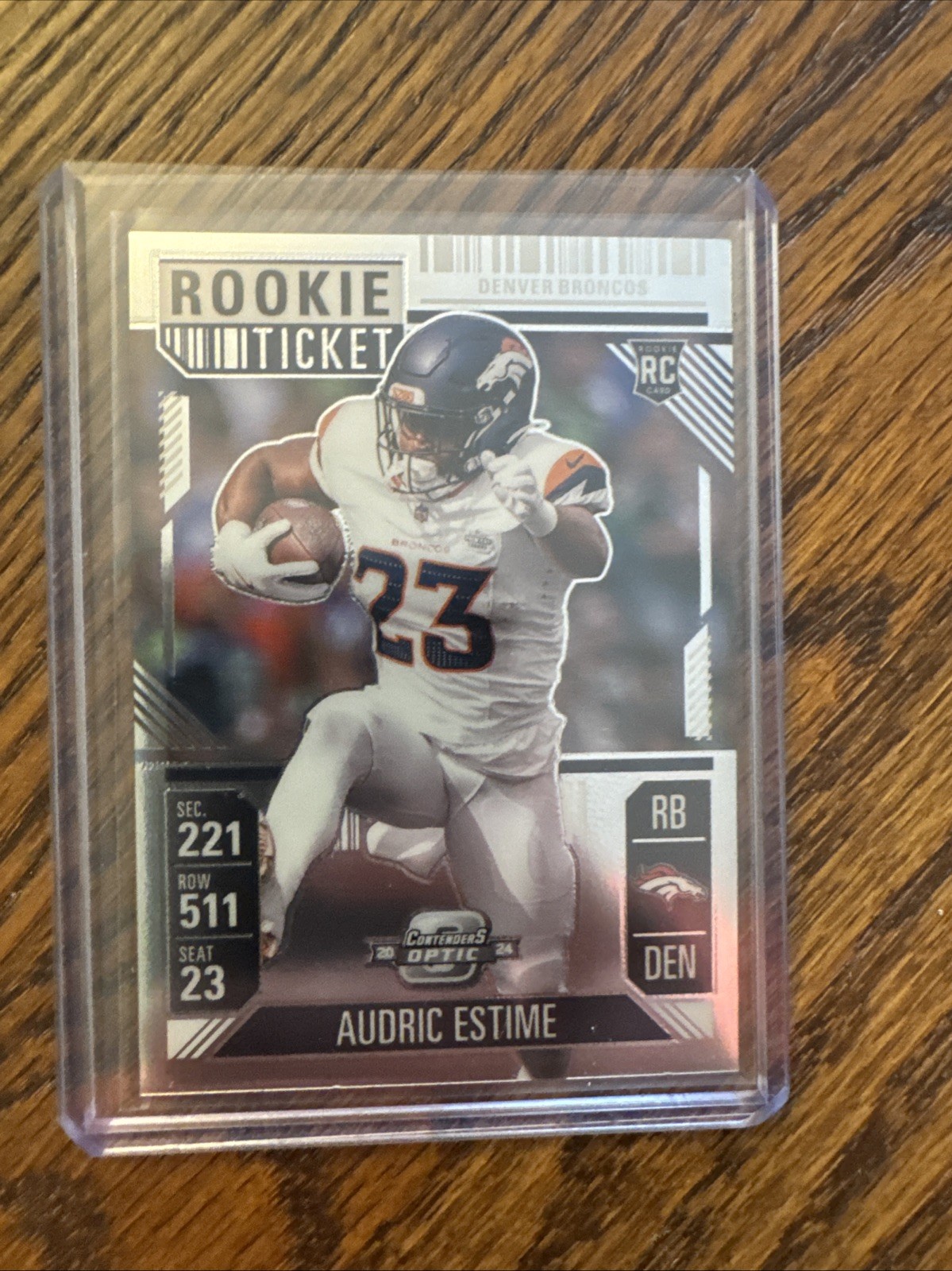 2024 Panini Contenders OptiRookie Ticket Autographs Audric Estime #120 (AU, RC)