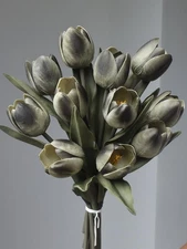 Black-Coffee Flowers Artificial Luxury Big Tulip Valentines Day Mothers Day E...