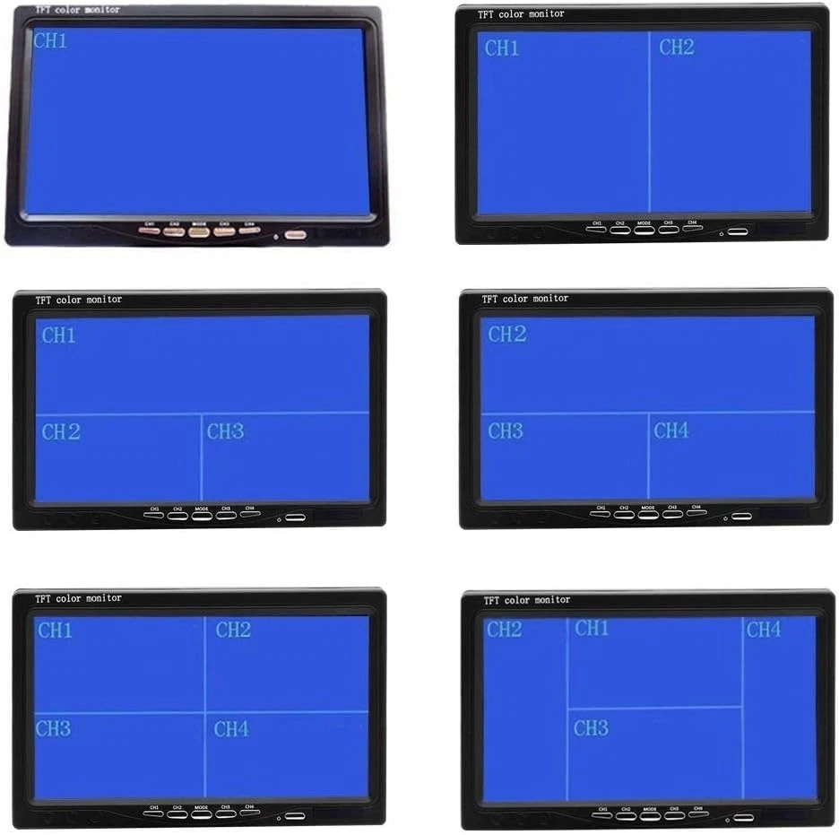 Hikity 7 Inch Vehicle Backup Camera Monitor only, Quad 7 Inch+Car Charger  - Image 2 of 4