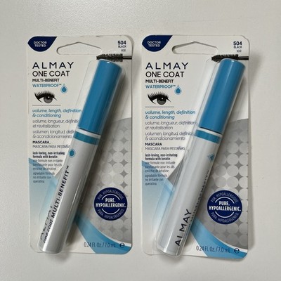 (2) ALMAY One Coat Multi-Benefit Waterproof Volume,Longth,definition Mascara 504