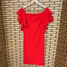 Ralph Lauren Red Off Shoulder Dress Size 0