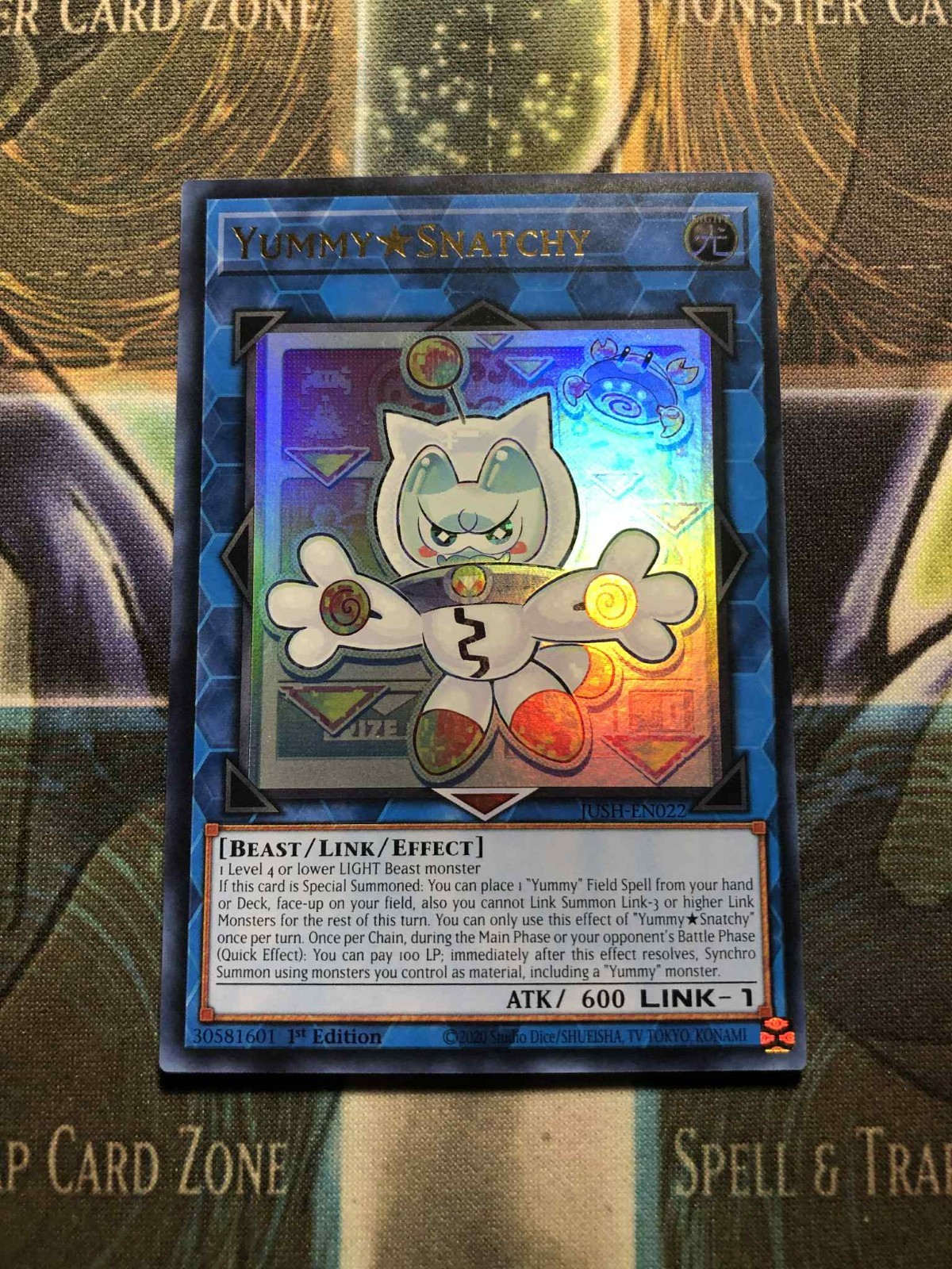 *** YUMMY ☆ SNATCHY *** ULTRA RARE 1ST EDITION JUSH-EN022 YUMMY SNATCHY YUGIOH!