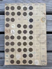 Antique US Penny Coin Collection Homemade Project Display School Hobby 1890-1960