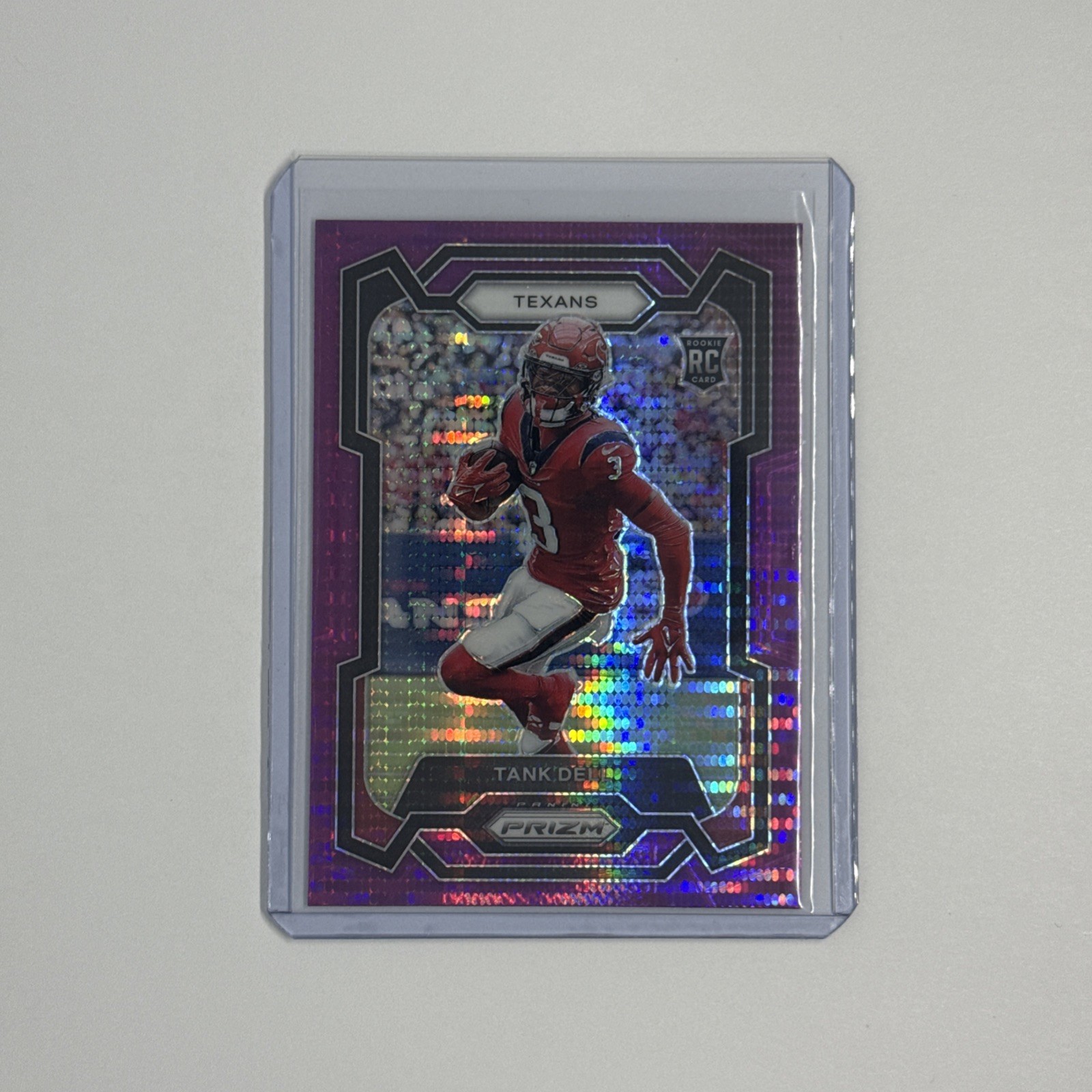 2023 Panini Prizm Football Rookie Purple Pulsar Prizm #341 Tank Dell Texans