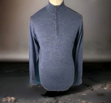 Paul & Shark Troyer Größe XXL 100% Wolle Half Zipper Blau -top Zustand-