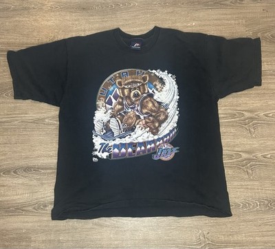 Vintage 90s Pro Player Utah Jazz T-Shirt XL Black NBA Basketball