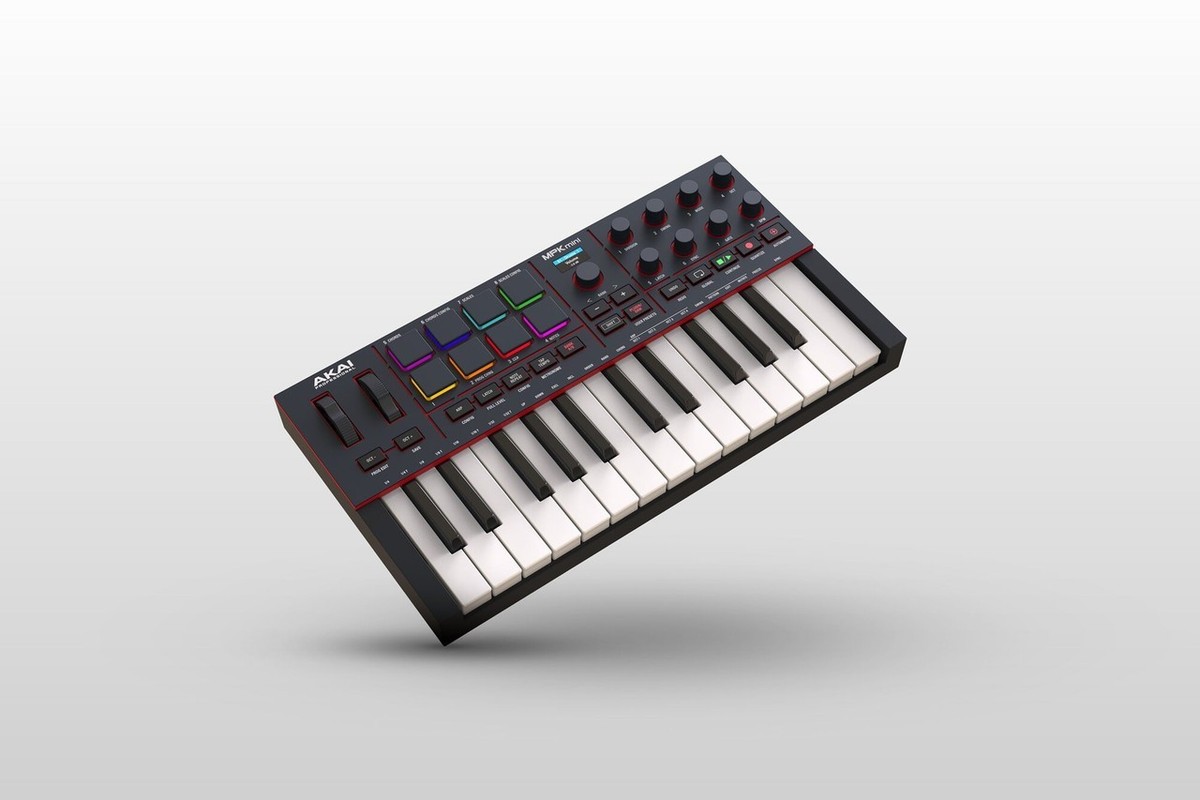 Akai MPK Mini IV Black 25-Key MIDI Controller with MPC Pads for