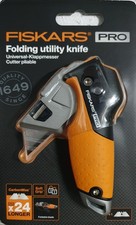 Fiskars CarbonMax Klappmesser, Länge 17 cm, Rostfreier Stahl/Kunststoff
