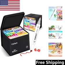 Artist-Grade 100 Colors Dual Tip Markers with Bonus Carrying Case - Ultimate Set