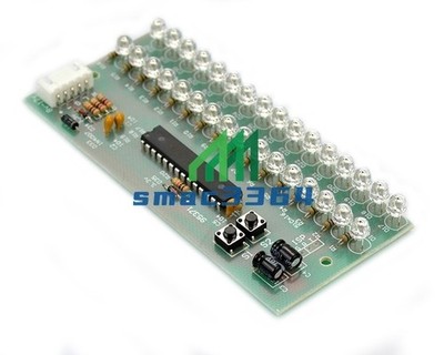 16 LED Dual Channel MCU Adjustable Display Pattern LED VU Meter Level Indicator 