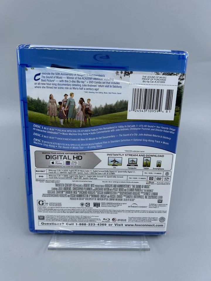 The Sound of Music 50th Anniversary (Blu-Ray + DVD, 1965) Target Exclusive NEW - Image 4 of 4