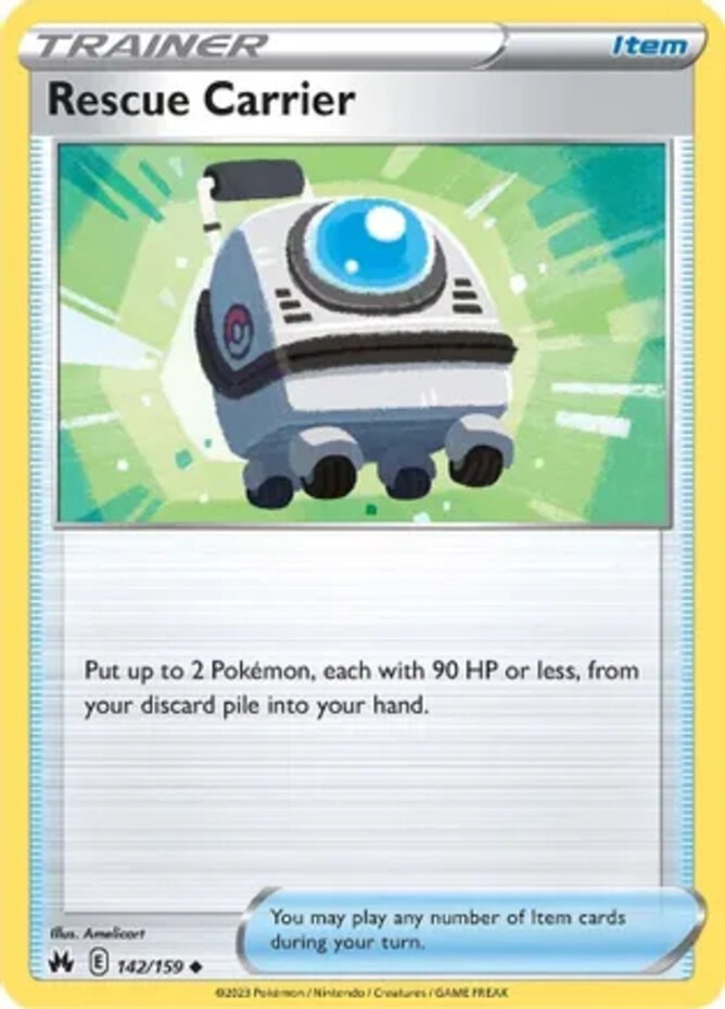 Rescue Carrier - 142/159 - Uncommon - Reverse Holo (Mp) Crown Zenith - Trainer -